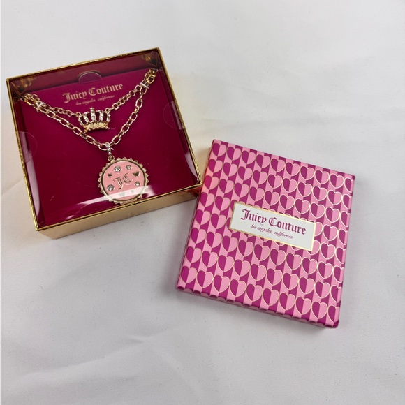 Juicy Couture Pink Crown Pendant Necklace NIB with Gift Box - Picture 1 of 6